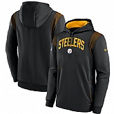 Men's Pittsburgh Steelers Black Sideline Stack Performance Pullover Hoodie,baseball caps,new era cap wholesale,wholesale hats